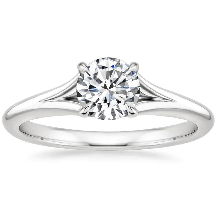 Round Solitaire 1.25 Ct. Genuine Diamond Engagement Ring Gold White 14K