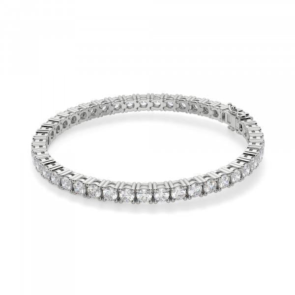 Round Cut 8.10 Carats Lab Grown Diamonds Tennis Bracelet White Gold