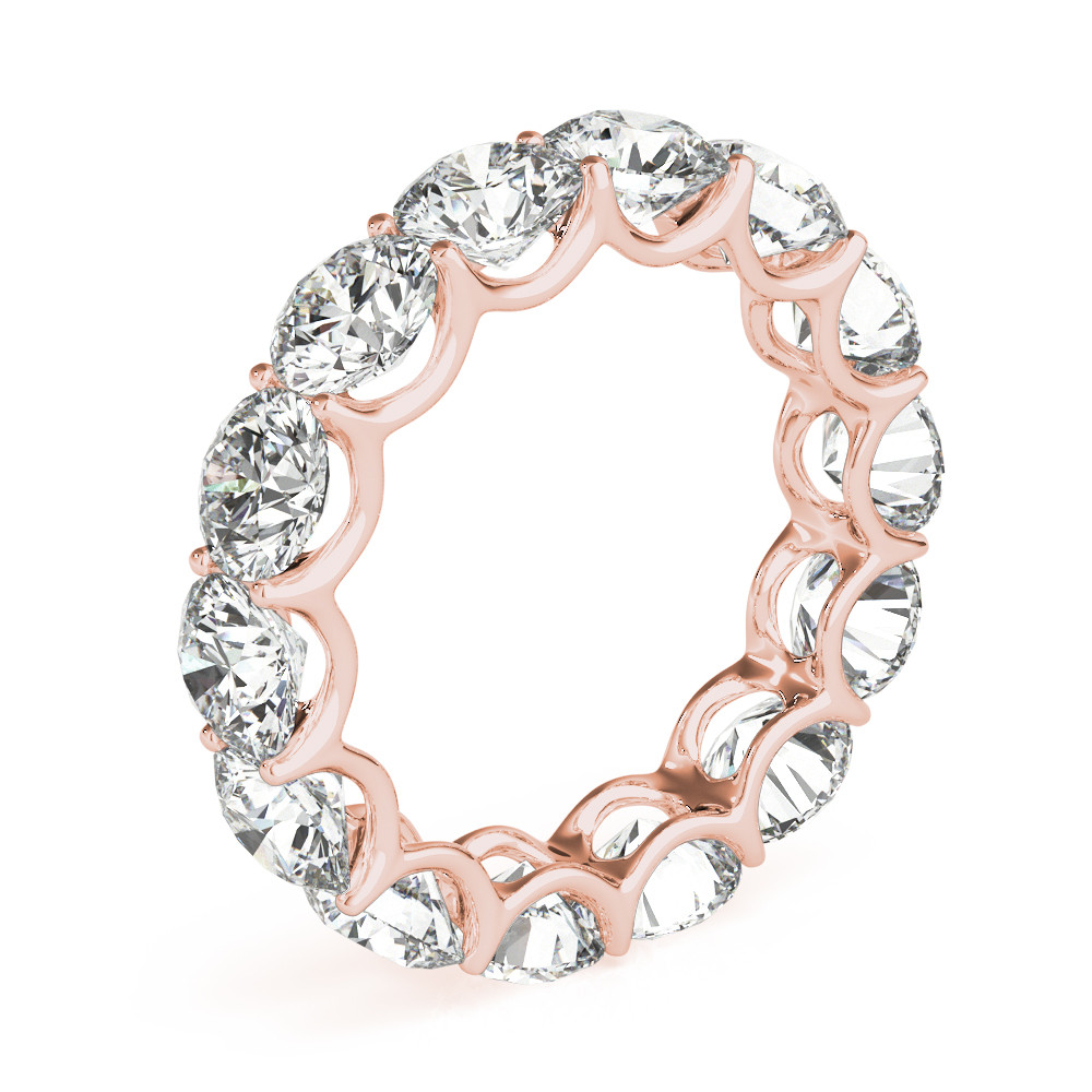 Handcrafted Diamond Eternity Band 7 ct – angle view