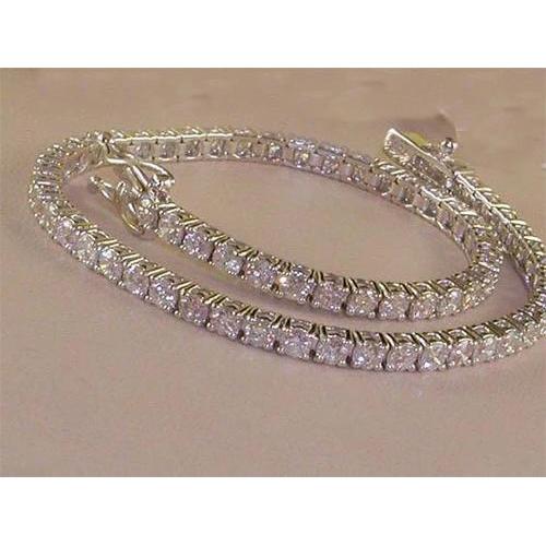 Round Lab Grown Diamonds 16 Carat Tennis Bracelet