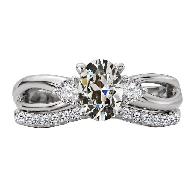 Brilliant Diamond Bridal Ring 3-ct 14K White Gold – main view
