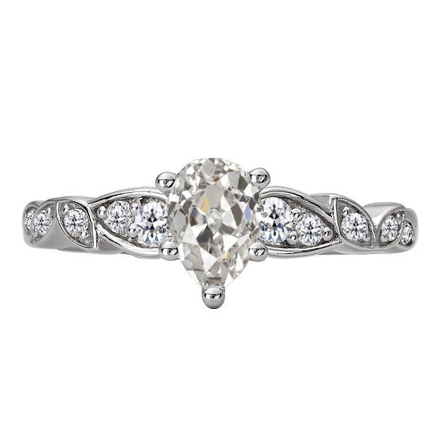 Earth-Mined Brilliant Diamond Proposal Ring 3.50 ct 14K White Gold – main view