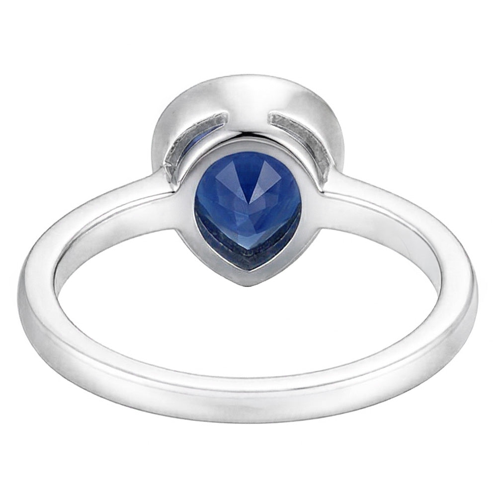 Royal Blue Sapphire Pear Cut Precious Stone Ring 1.50 ct – 14