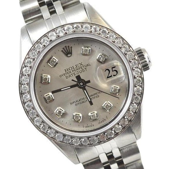 Silver Diamond Bezel