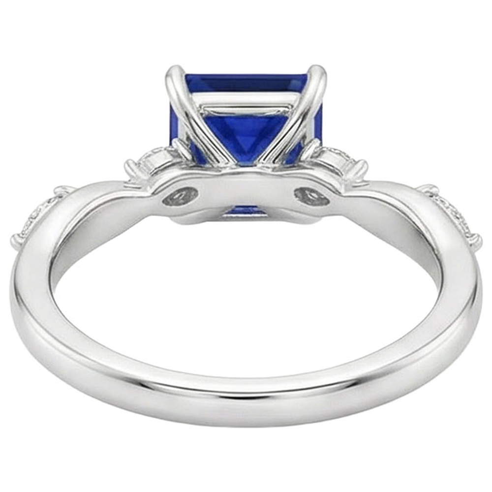 natural princess sapphire 5.50ct ring close up detail
