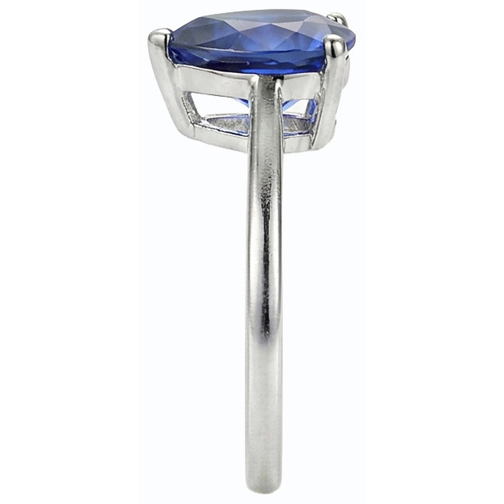 natural pear sapphire 1.50ct ring profile view