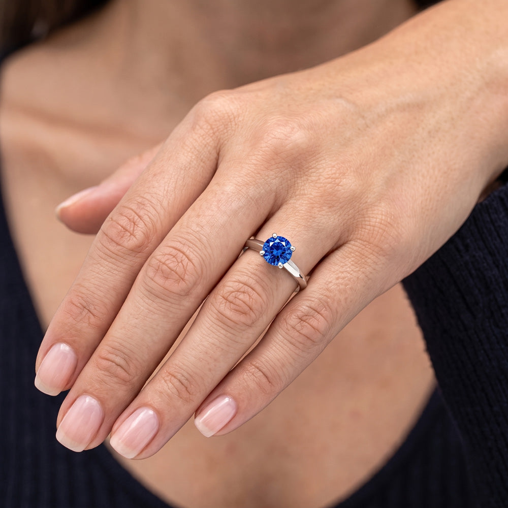 Solitaire Ring 1.25 Carats White Gold 14K