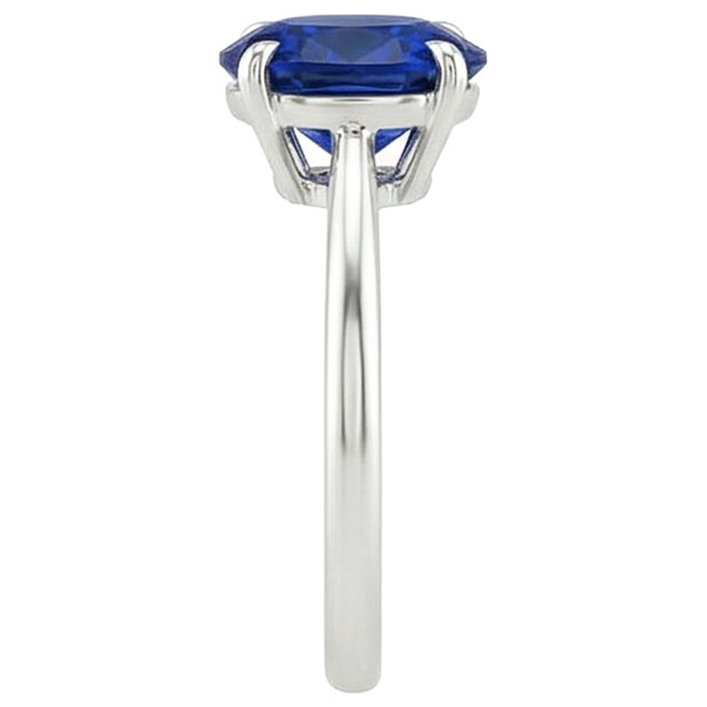 Solitaire Ring Oval Cut Ceylon Sapphire 2.50 Carats Prong Set