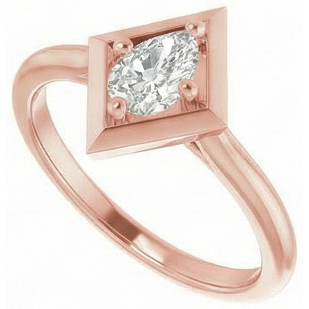 natural oval diamond 1.55ct ring top view