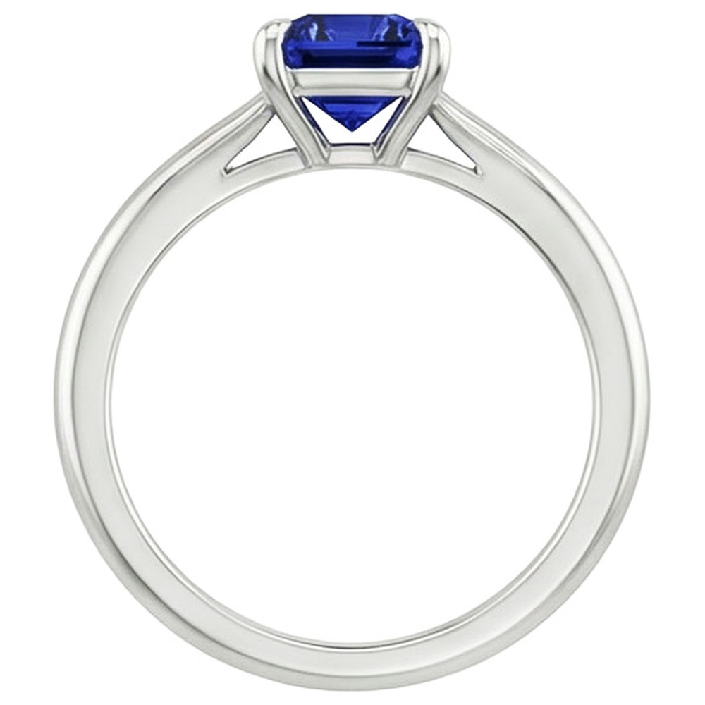 Solitaire Ring Radiant Sri Lankan Sapphire 3 Carats