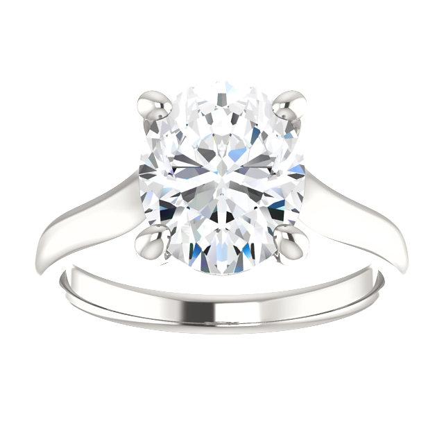 Solitaire Engagement Genuine Diamond Ring 4 Carats Trellis Setting Women Jewelry