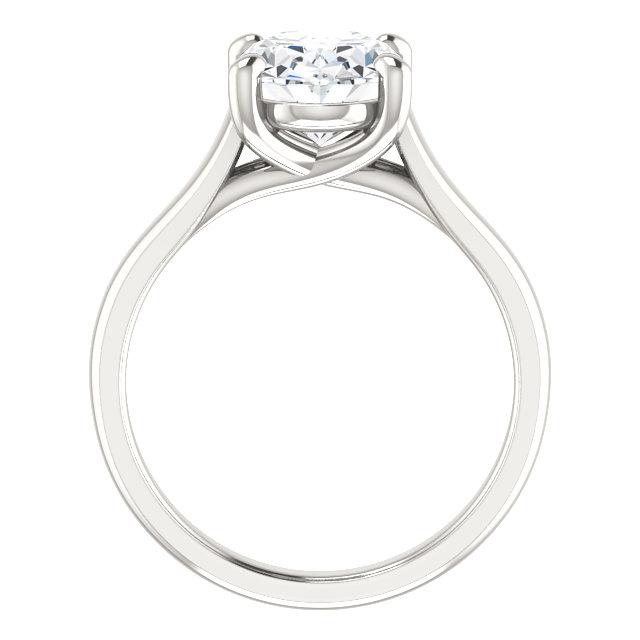 Solitaire Engagement Genuine Diamond Ring 4 Carats Trellis Setting Women Jewelry