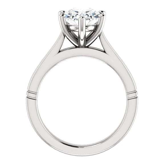 Solitaire Natural Diamond Ring 3.50 Carats Jewelry