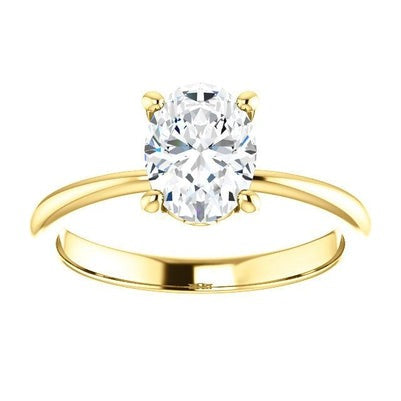 Solitaire Real Oval Diamond Engagement Ring 3.50 Carats - Solitaire Ring-harrychadent.ca