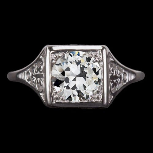 Solitaire Ring Round Old Miner Real Diamond Vintage Style 2 Carats - Solitaire Ring-harrychadent.ca