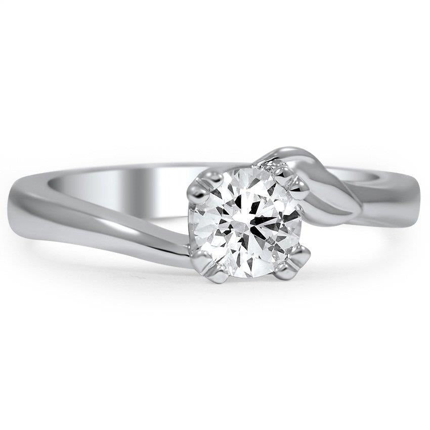 Solitaire Sparkling 1.50 Carats Real Round Cut Diamond Wedding Ring - Solitaire Ring-harrychadent.ca