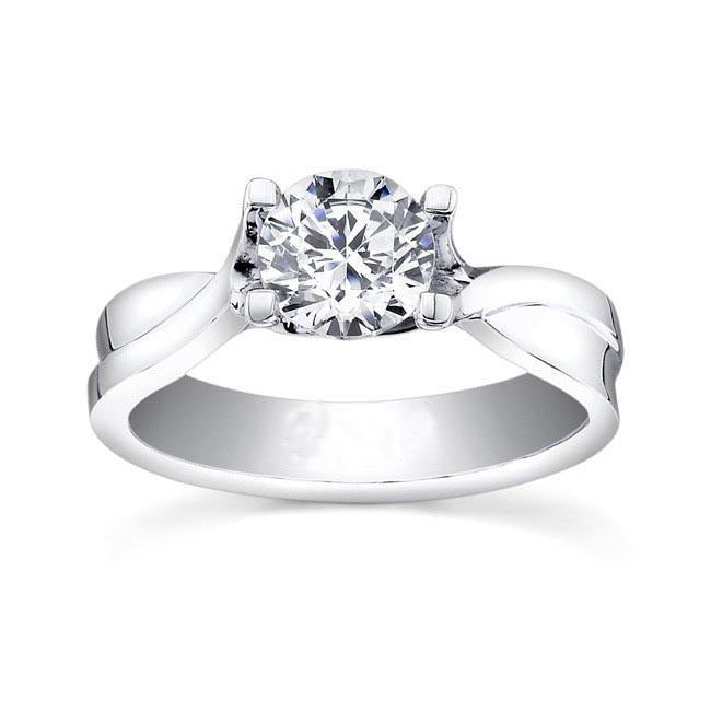 Solitaire Sparkling Real 2.25 Carat Diamond Engagement Ring Gold White