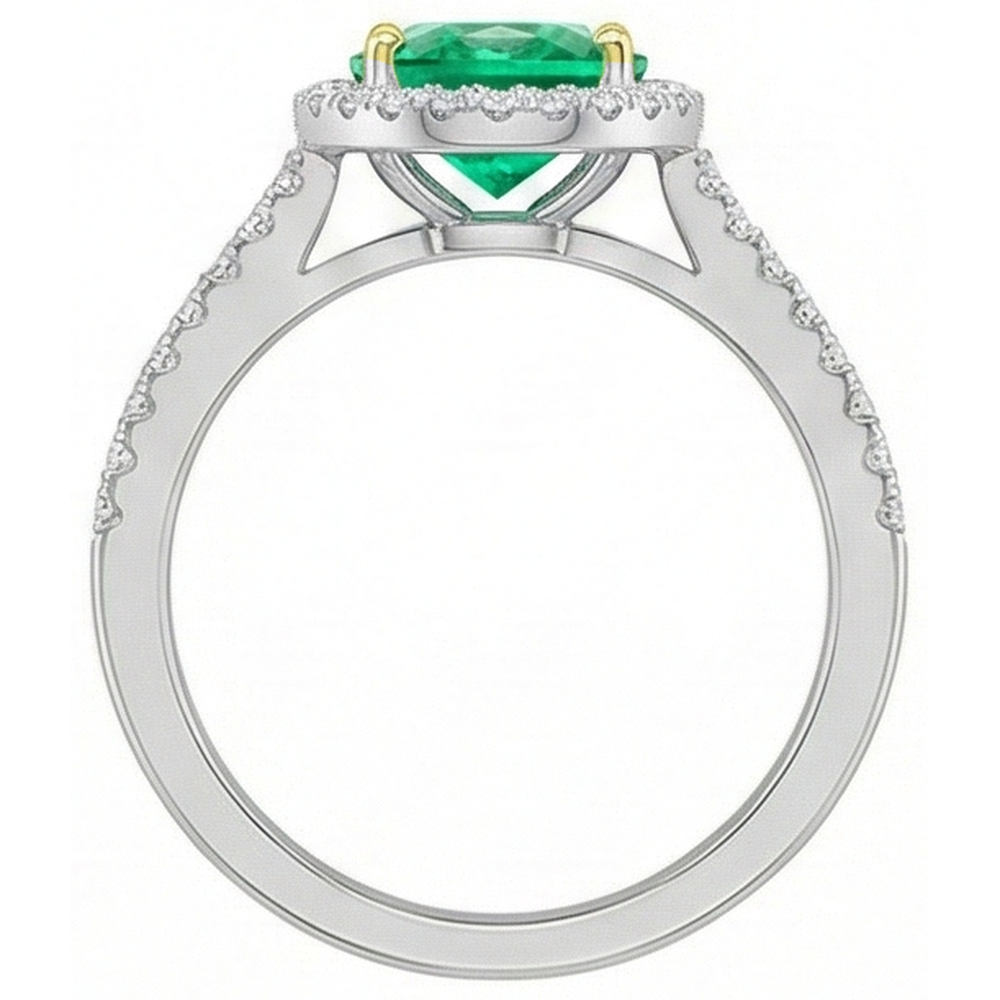 Premium Gemstone Ring 2 ct – back view