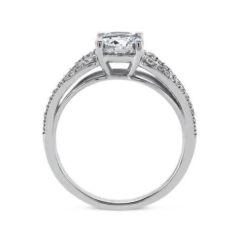 Sparkling 2.65 Carat Round Real Diamond Solitaire With Accents Ring Jewelry