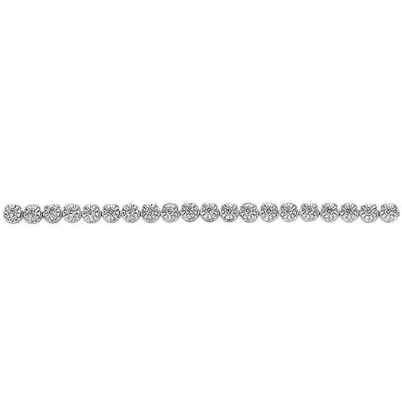 Sparkling 5 Ct. Round Cut Genuine Diamonds Ladies Tennis Bracelet White Gold