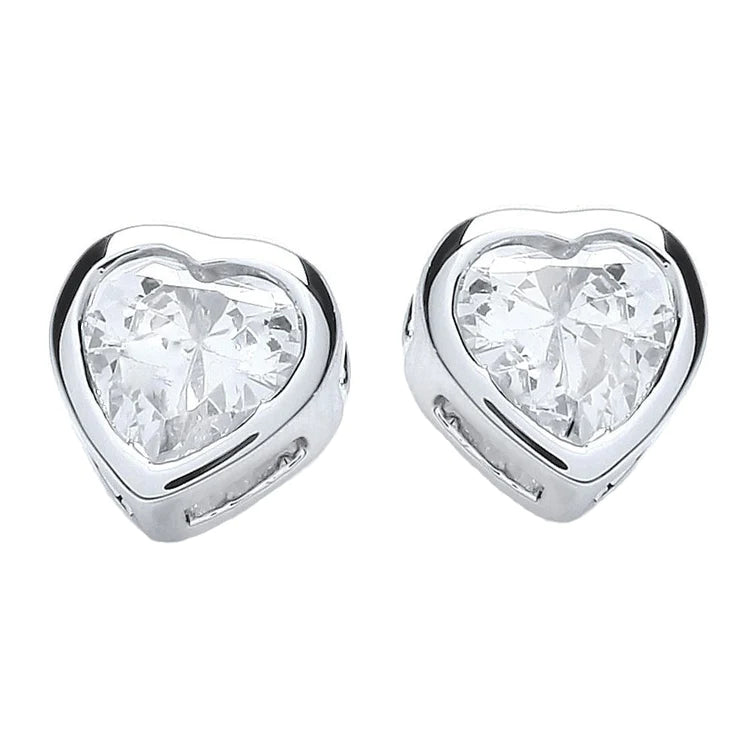 Sparkling Real Diamond Gold Stud Earrings 3 Carats Bezel Set Jewelry