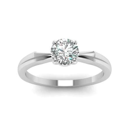 Sparkling Solitaire Women 2.25 Carat Natural Diamond Ring White Gold 14K