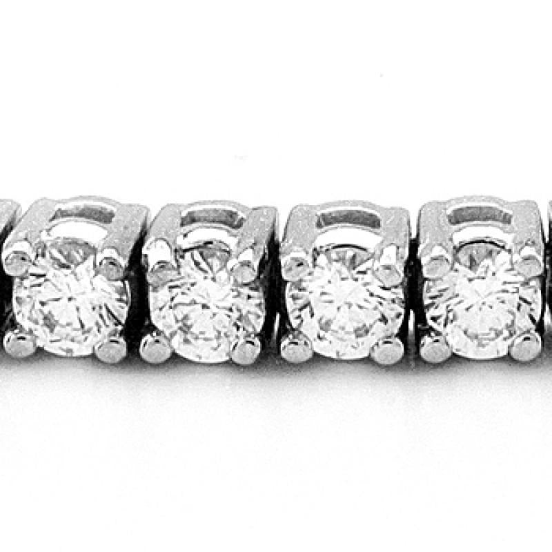 Sparkling White Gold 14K 8.10 Carats Lab Grown Diamonds Basic Tennis Bracelet- Tennis Bracelet-harrychadent.ca