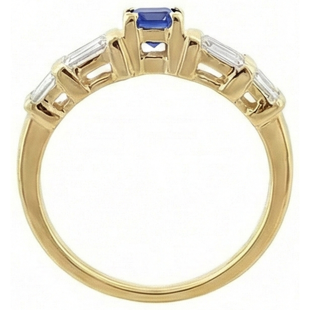 natural princess sapphire 2.51ct ring on white background