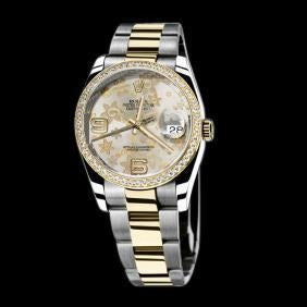Watch Two Tone Flower Dial