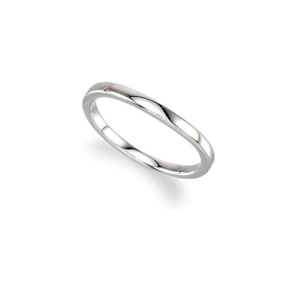 Three Stone Engagement Natural Ring Set 2 Carats White Gold