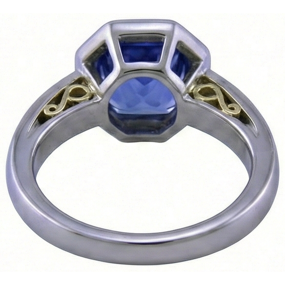natural round tanzanite 3.75ct watch with diamond accents