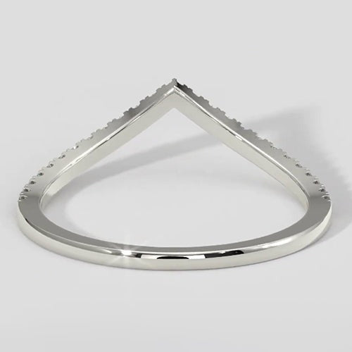 V-Shaped Paraiba Stacking Band Ring