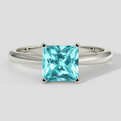 Vibrant 1.75 Carat Cushion Paraiba Ring