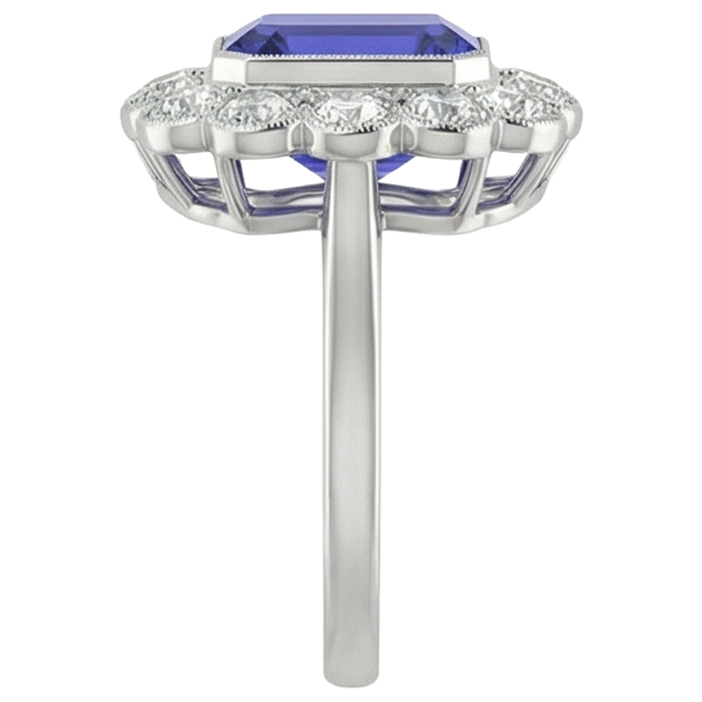 Vintage Style Tanzanite Cocktail Ring