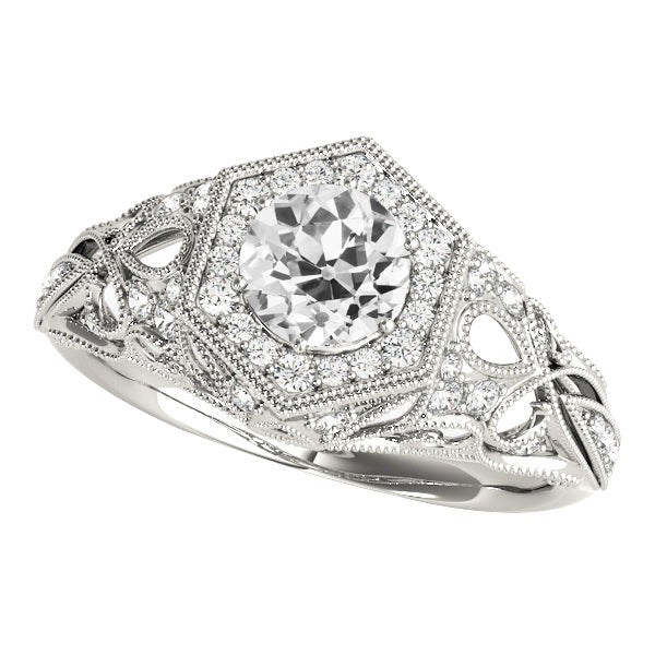 Vintage Style Round Real Old Miner Diamond Wedding Ring 3.25 Carats