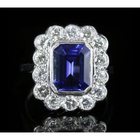 Vintage Style Tanzanite Cocktail Ring