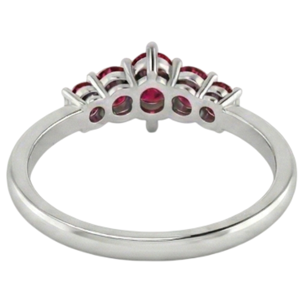 Wedding Band 1 Carat Natural Earth Mined Diamond ( Not Lab Grown ) & Ruby Women Jewelry