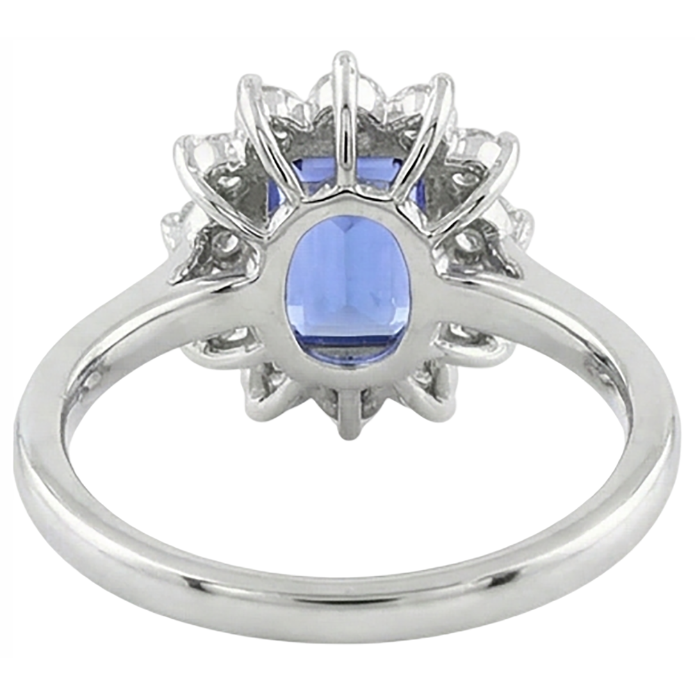 White Gold 14K 7 Ct Tanzanite And Natural Earth Mined Diamond ( Not Lab Grown )s Ring New