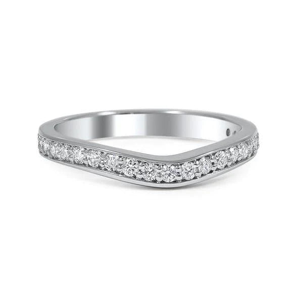 White Gold 14K Prong Set 0.70 Carats Real Diamonds Wedding Band