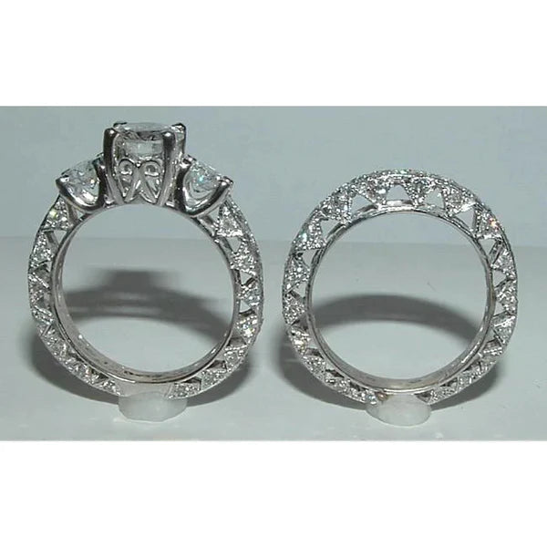 White Gold 5K Natural Diamond Ring