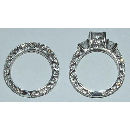 White Gold 5K Natural Diamond Ring
