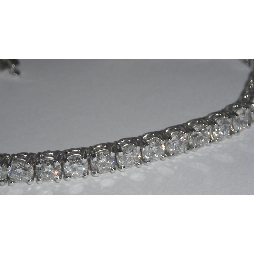 White Gold 14K 9.50 Carat Round Lab Grown Diamonds Tennis Bracelet New