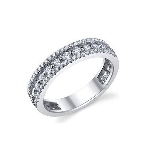 White Gold 14K Wedding Band 4 Carat Round Cut Lab Grown Diamonds New