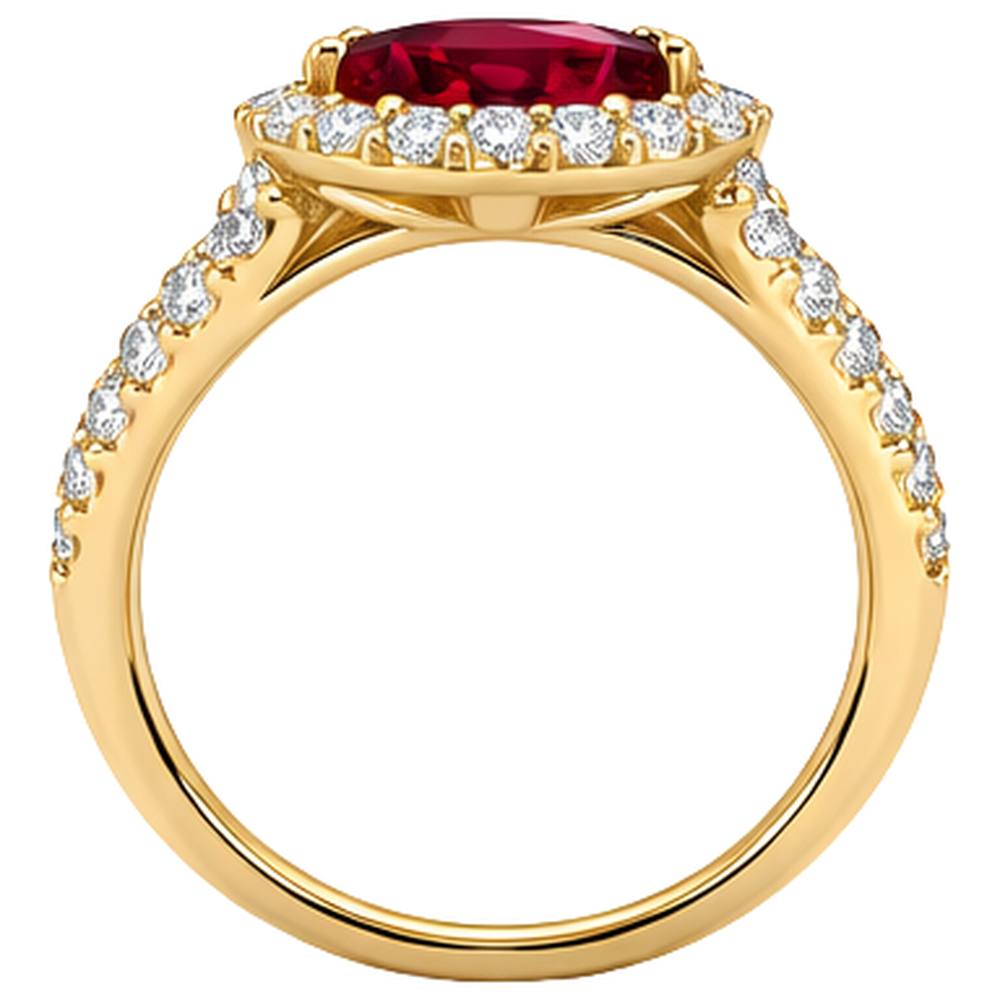 Women Red Marquise Cut Ruby Natural Earth Mined Diamond ( Not Lab Grown ) Ring 3.50 Carats Yellow Gold 14K