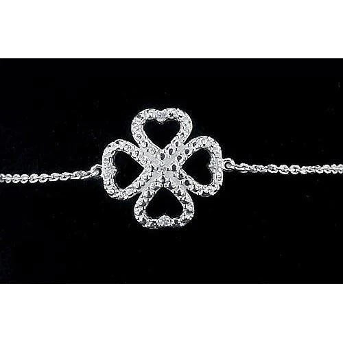 Women Natural Diamond Bracelet 2 Carat Heart Shape Jewelry