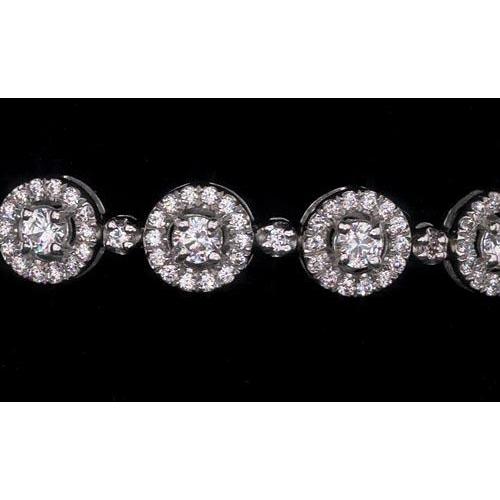 Women Real Diamond Bracelet 7 Carats Prong Set Jewelry