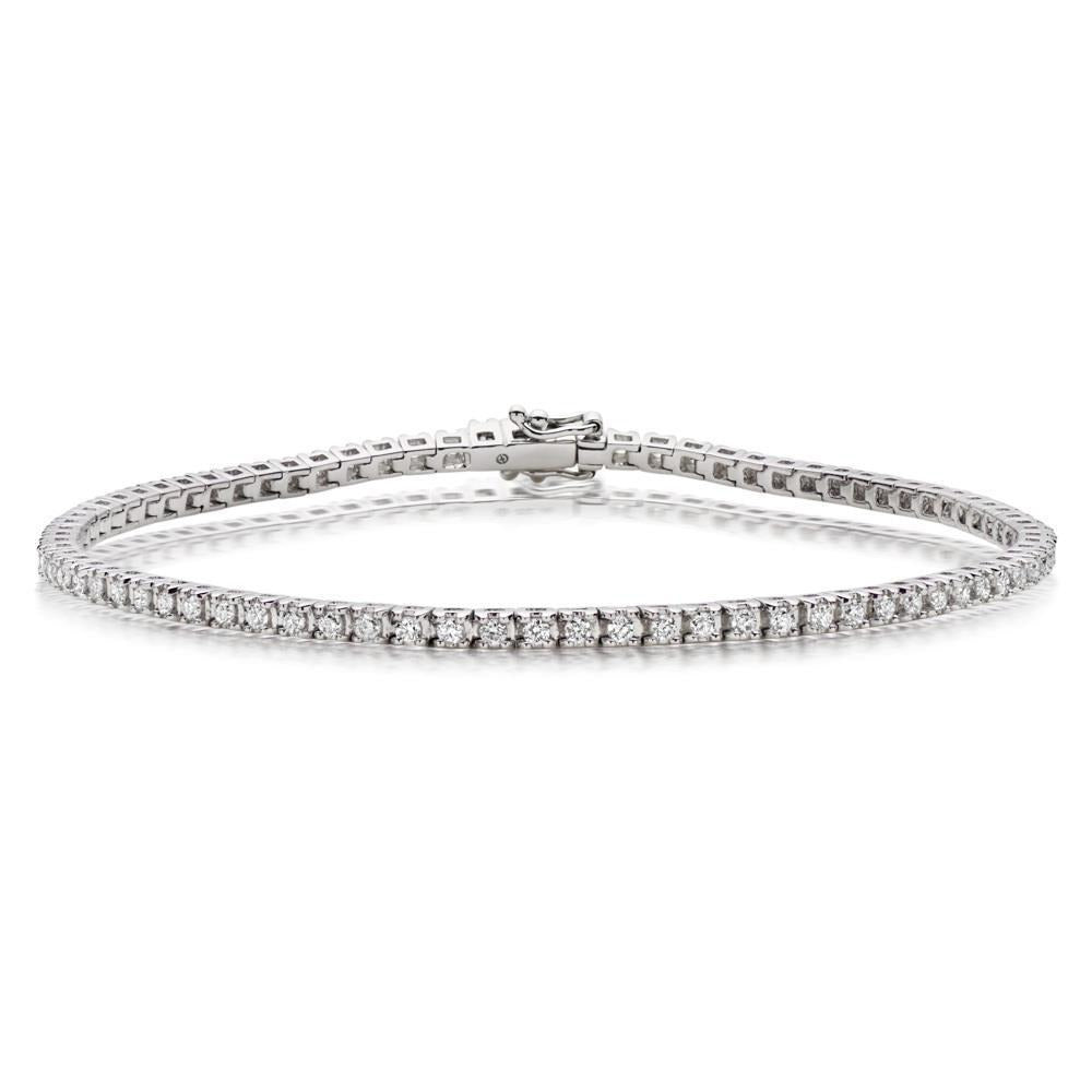 Women Tennis Bracelet 5.60 Ct Real Round Diamond White Gold 14K