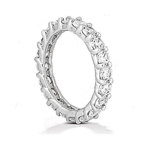 Women Lab Grown Diamonds Engagement Eternity Band 3 Carats