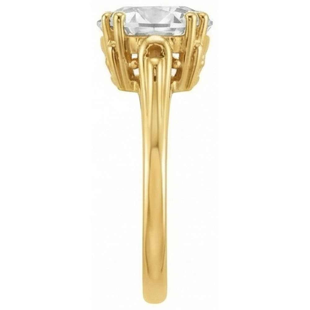 Handmade Brilliant Diamond Solitaire Engagement Ring 5 ct – profile view