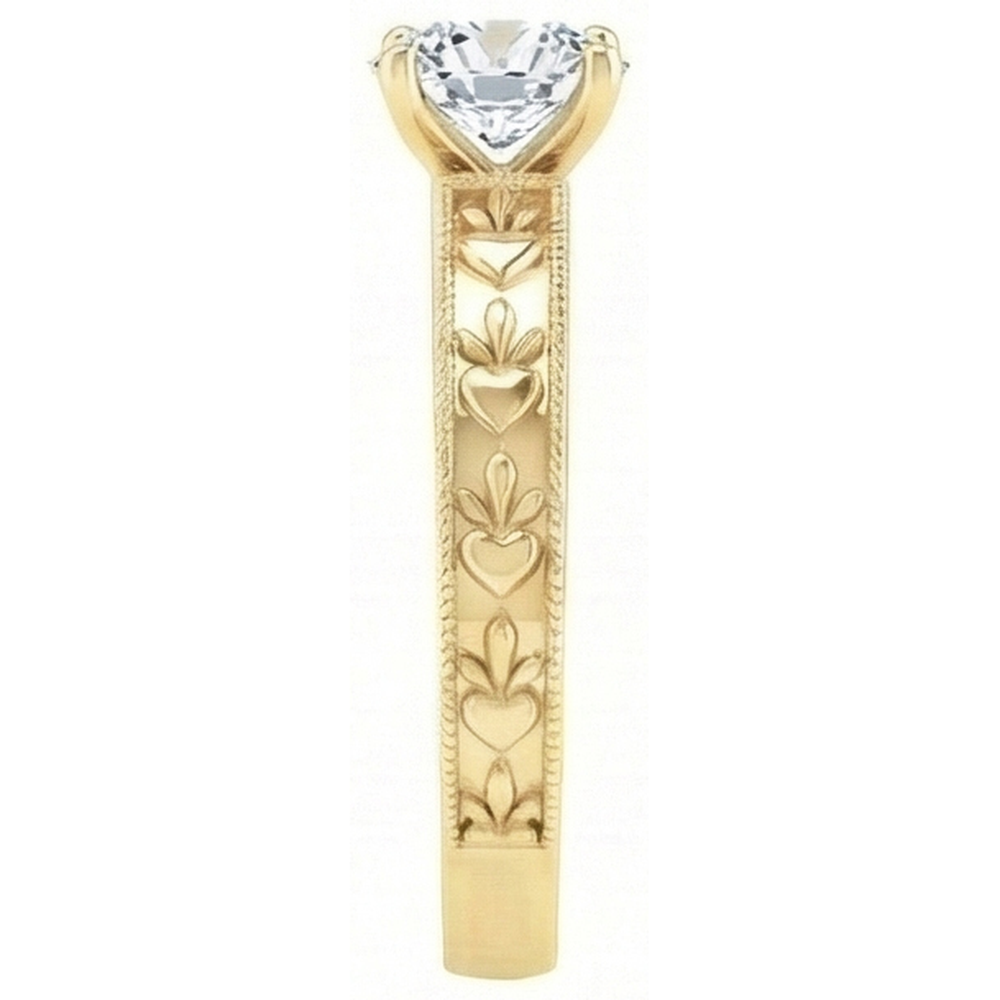 Yellow Gold Round Cut 1.75 Carat Sparkling Real Natural Earth Mined Diamond ( Not Lab Grown ) Anniversary Ring